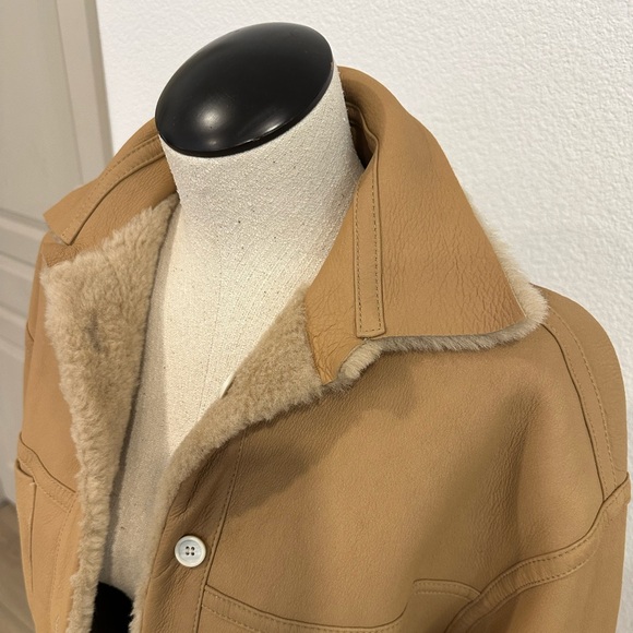Bogner camel leather Jacket with Shearling Lining - Picture 10 of 13